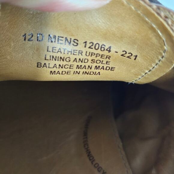 Florsheim Marlton Limited Cognac Leather with Suede Oxfords Men's 12D - Picture 7 of 9